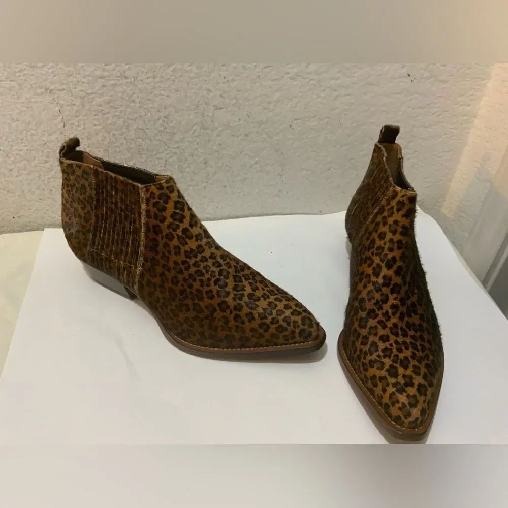 New Buttero Women’s ankle Boots Size 40 Booties Leopard pony hair Italy